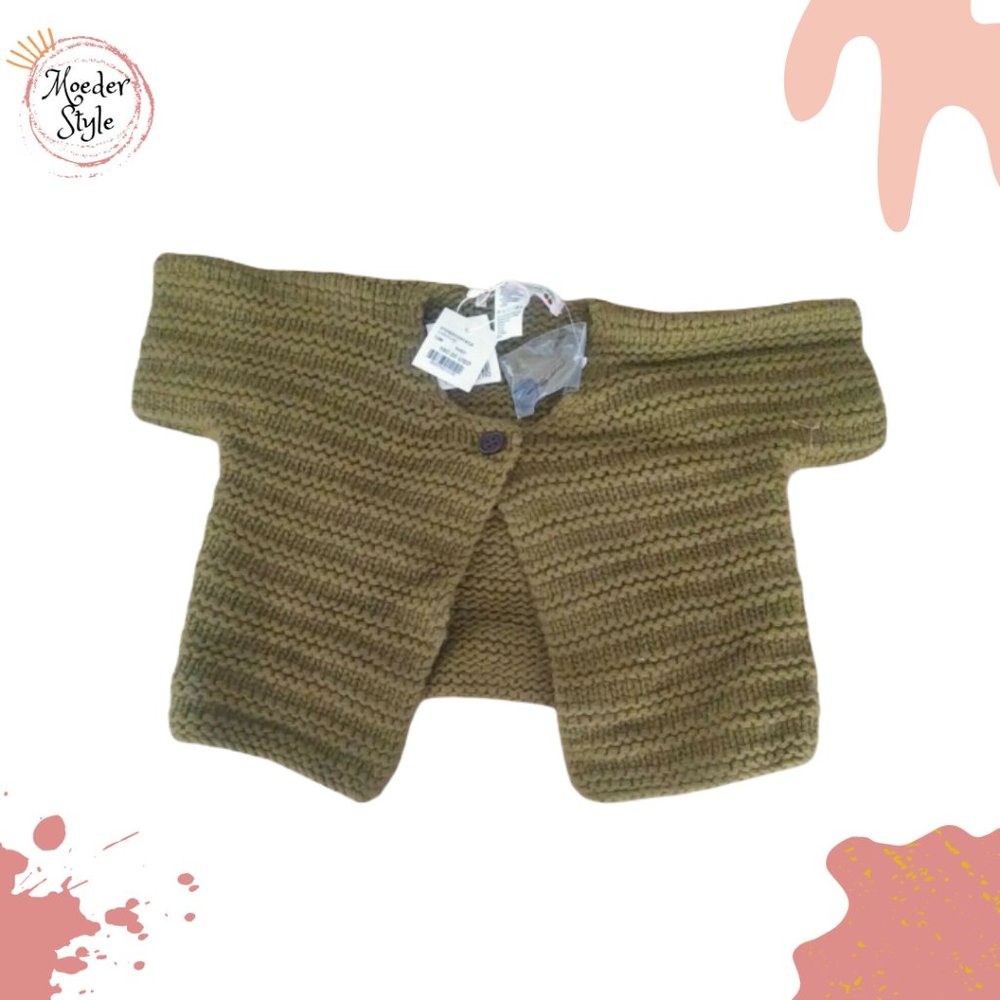 BONPOINT olive green button sweater Cardigan